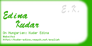 edina kudar business card